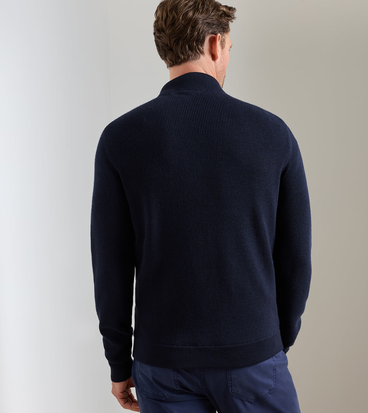 Roundhill Full-Zip Sweater in Navy 3 Roundhill Full-Zip Sweater in Navy