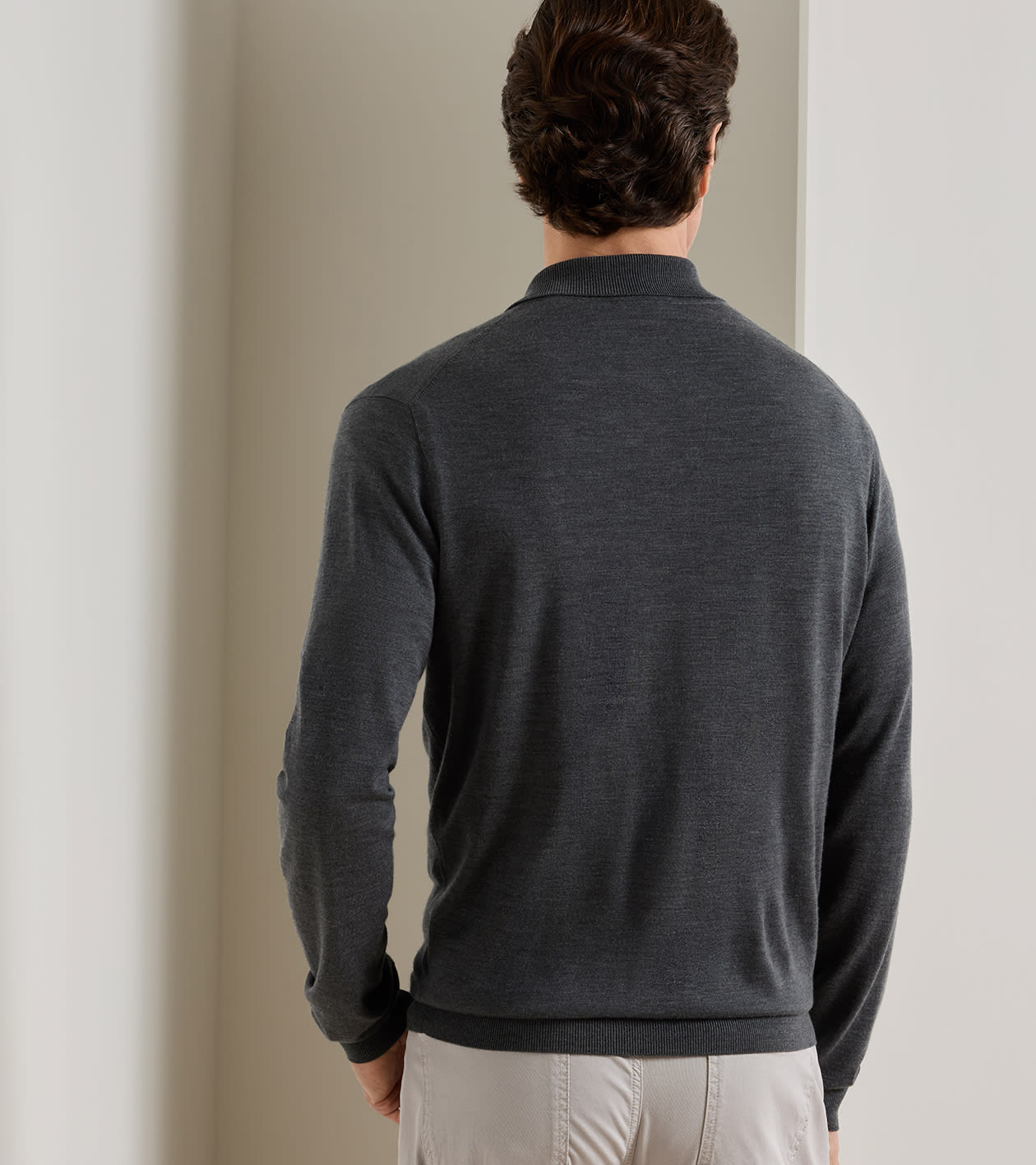 Southport Full Button Sweater in Charcoal 3 Southport Full Button Sweater in Charcoal