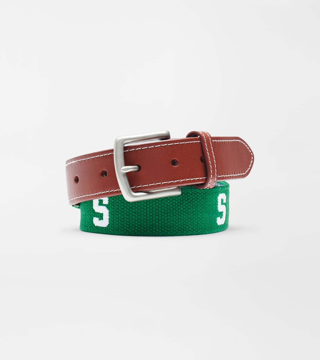 Michigan State Belt in Green 1 Michigan State Belt in Green