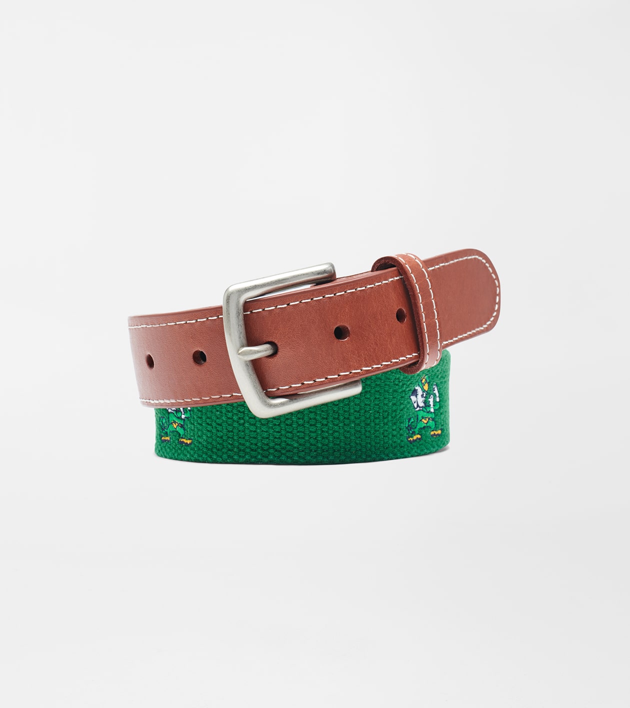Notre Dame Leprechaun Belt in Erin Green 1 Notre Dame Leprechaun Belt in Erin Green