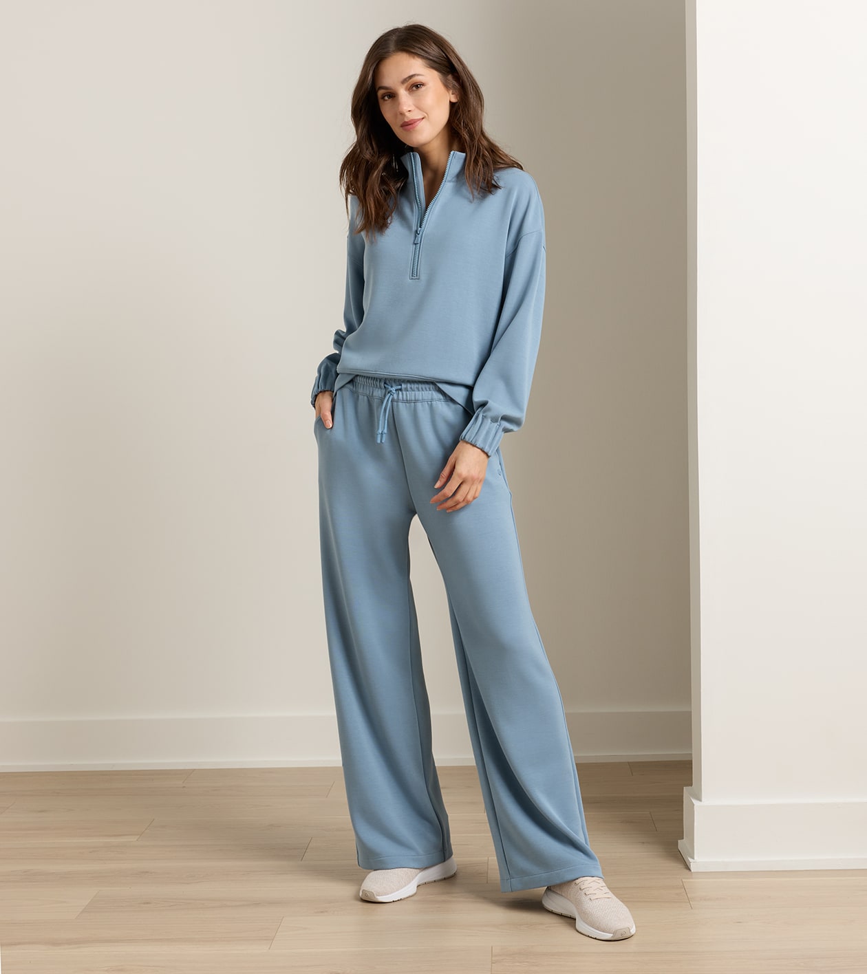 Flora Knit Track Pant in RAINWATER 2 Flora Knit Track Pant in RAINWATER