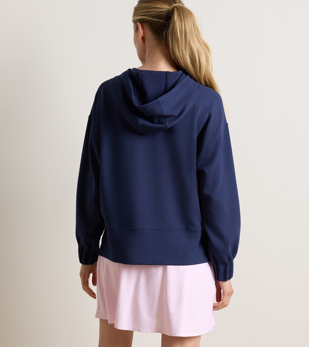 Flora Knit Hoodie in Navy 3 Flora Knit Hoodie in Navy