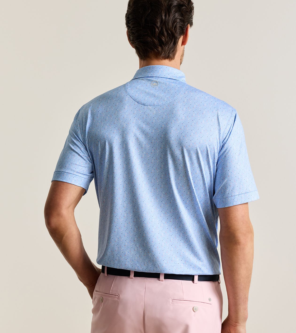 Rivington Performance Jersey Polo in Estate Blue 3 Rivington Performance Jersey Polo in Estate Blue