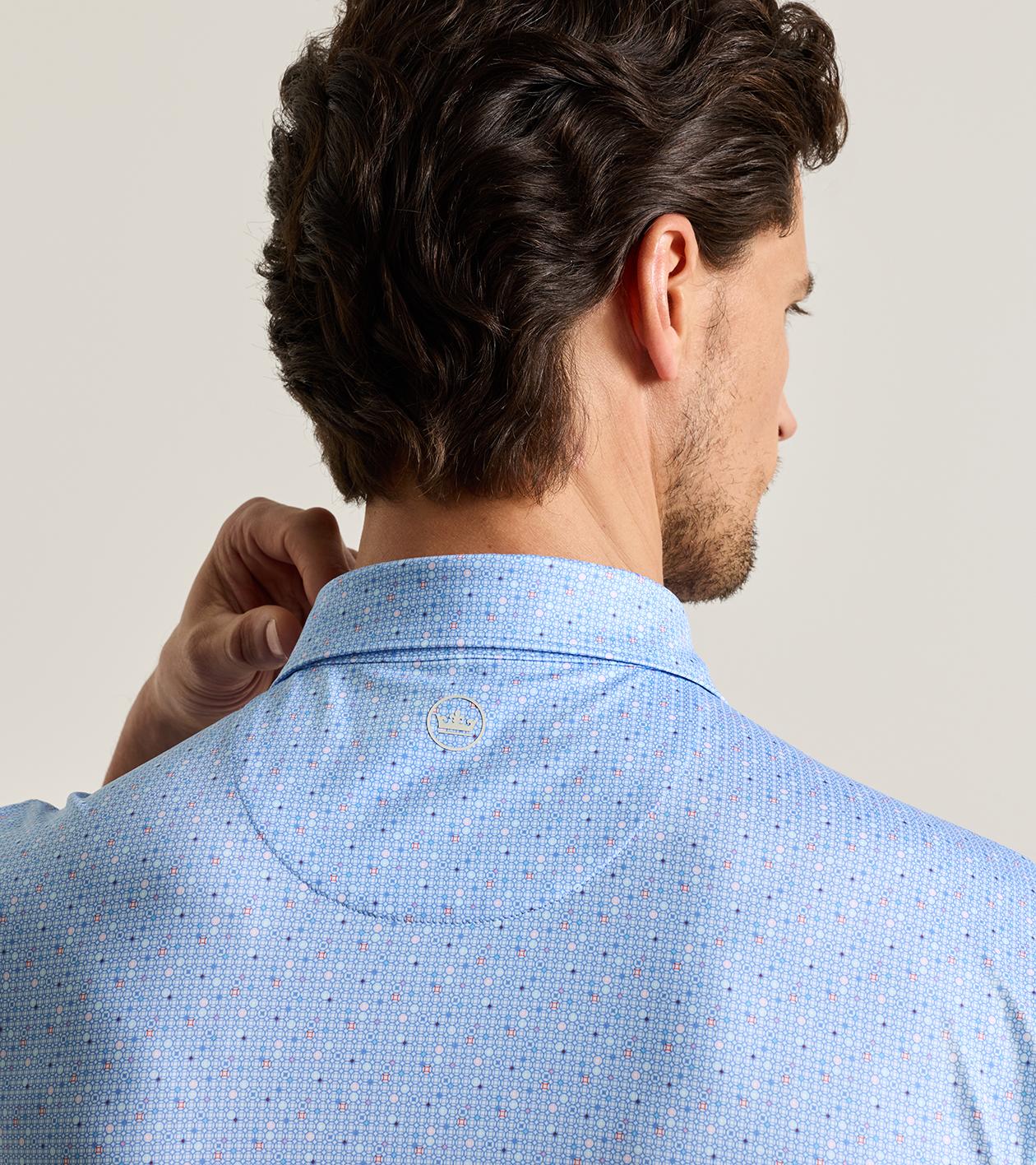 Rivington Performance Jersey Polo in Estate Blue 4 Rivington Performance Jersey Polo in Estate Blue