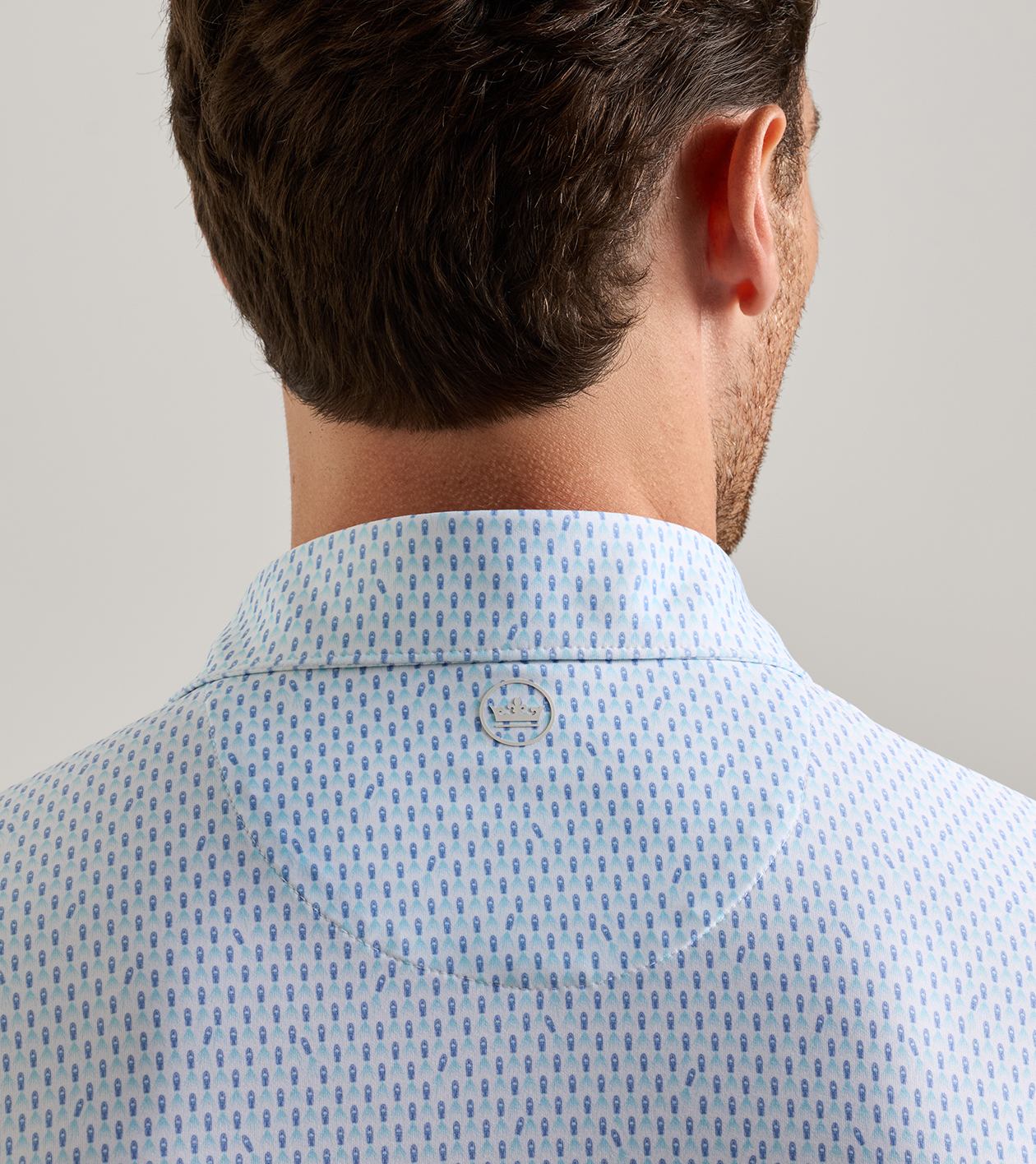 Weekend Wake Performance Jersey Polo in White 4 Weekend Wake Performance Jersey Polo in White