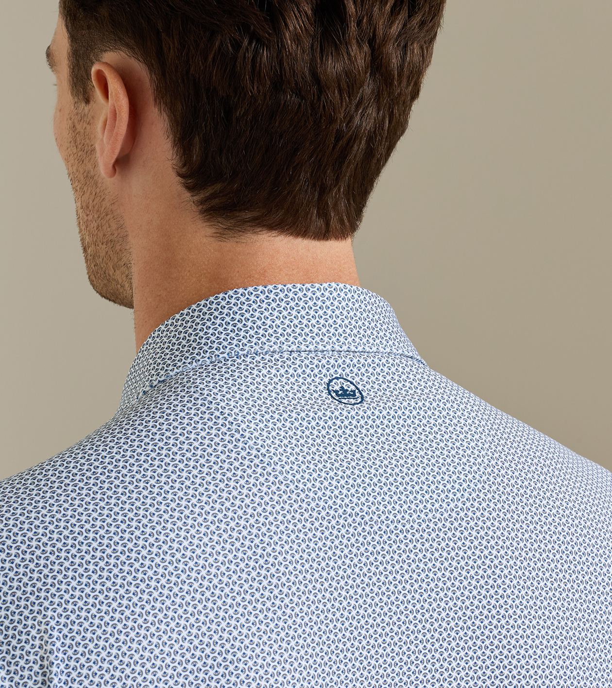 Rambla Performance Jersey Polo in WHITE / DARK AMBER 4 Rambla Performance Jersey Polo in WHITE / DARK AMBER