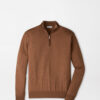 Autumn Crest Suede Trim Quarter-Zip in Dark Amber 2 Autumn Crest Suede Trim Quarter-Zip in Dark Amber
