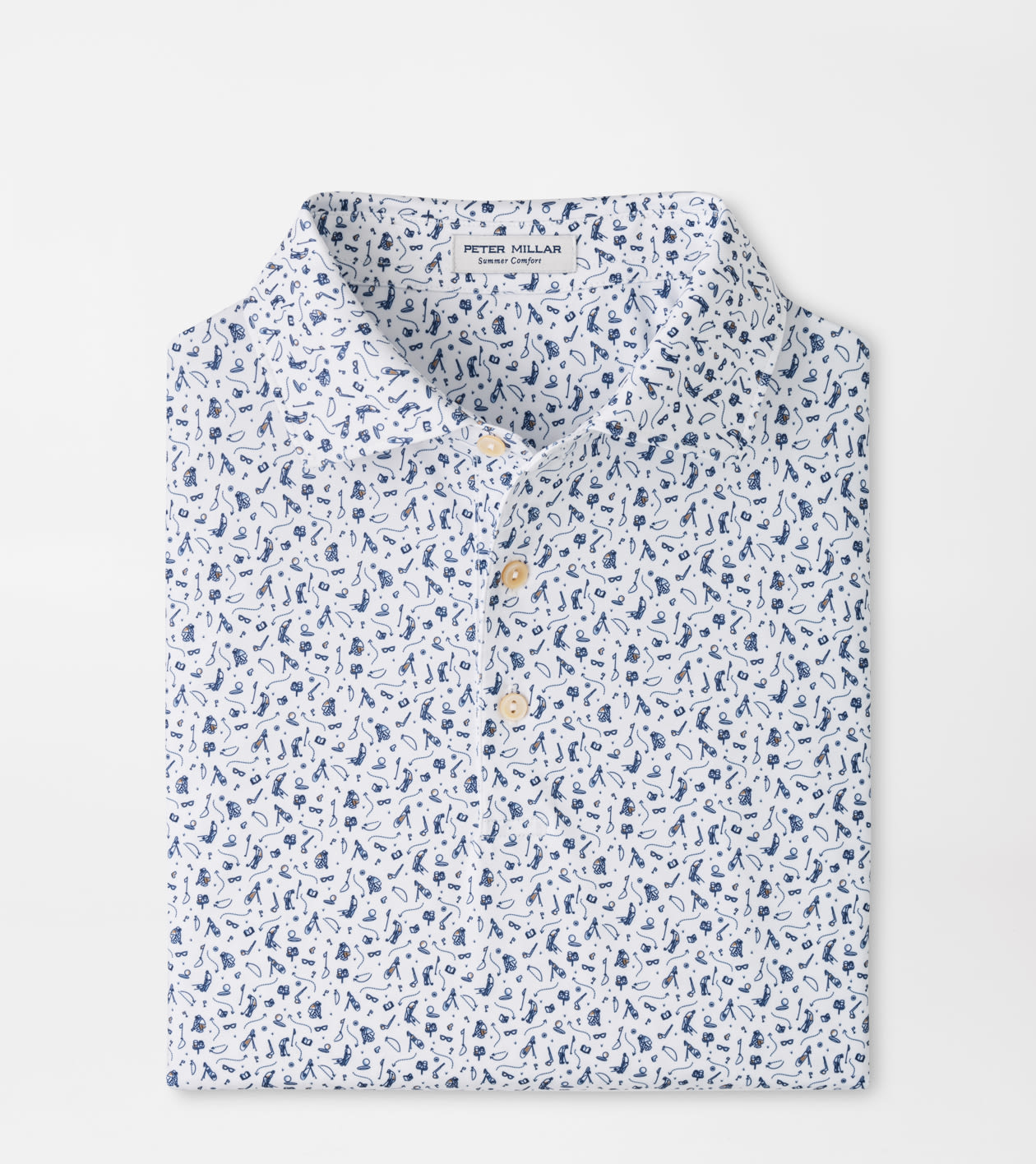 Read The Putt Performance Jersey Polo in White 1 Read The Putt Performance Jersey Polo in White