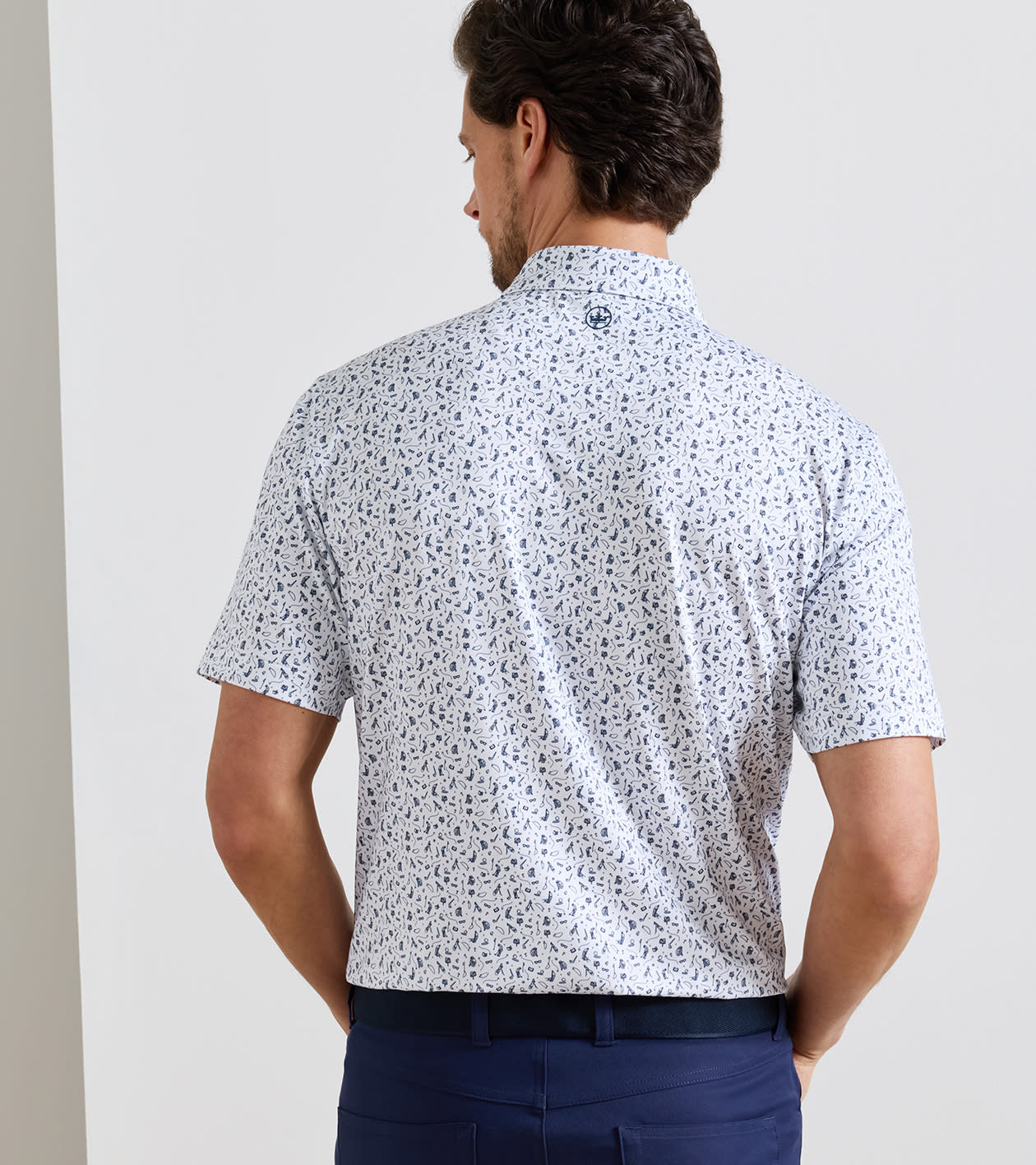 Read The Putt Performance Jersey Polo in White 3 Read The Putt Performance Jersey Polo in White