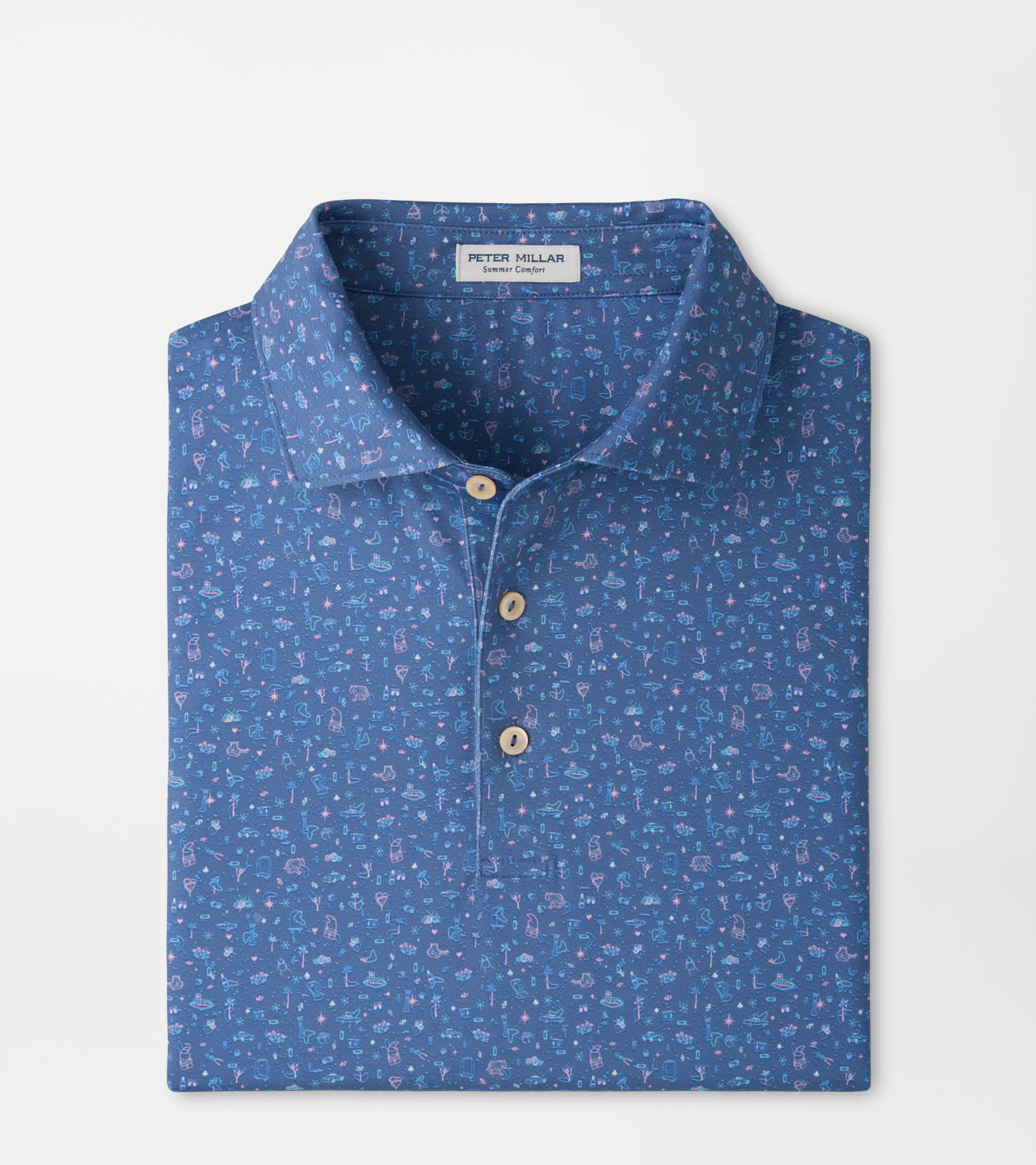 Ridge Performance Jersey Polo in BALI BLUE 1 Ridge Performance Jersey Polo in BALI BLUE