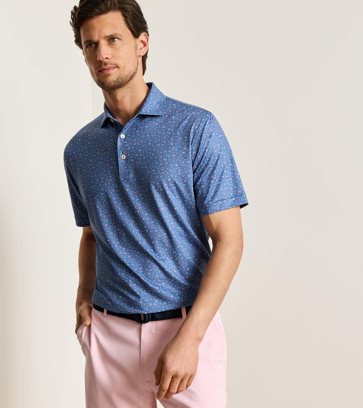 Ridge Performance Jersey Polo in BALI BLUE 2 Ridge Performance Jersey Polo in BALI BLUE