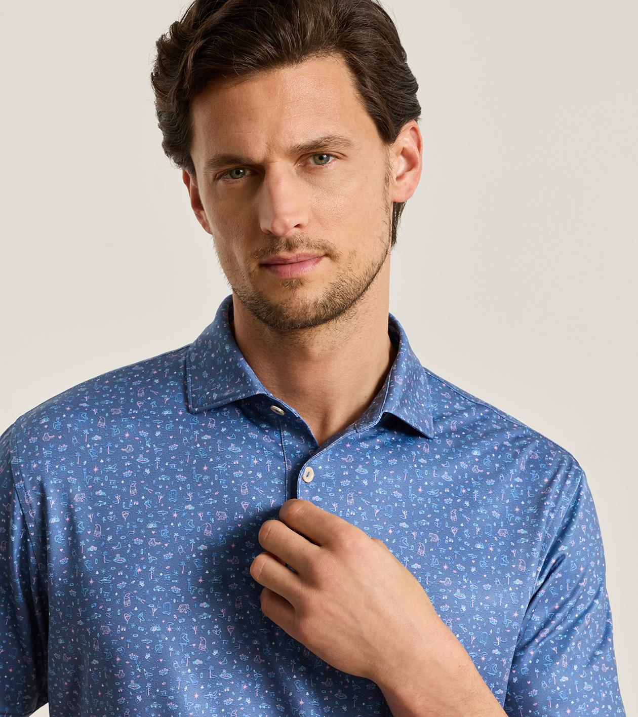 Ridge Performance Jersey Polo in BALI BLUE 5 Ridge Performance Jersey Polo in BALI BLUE