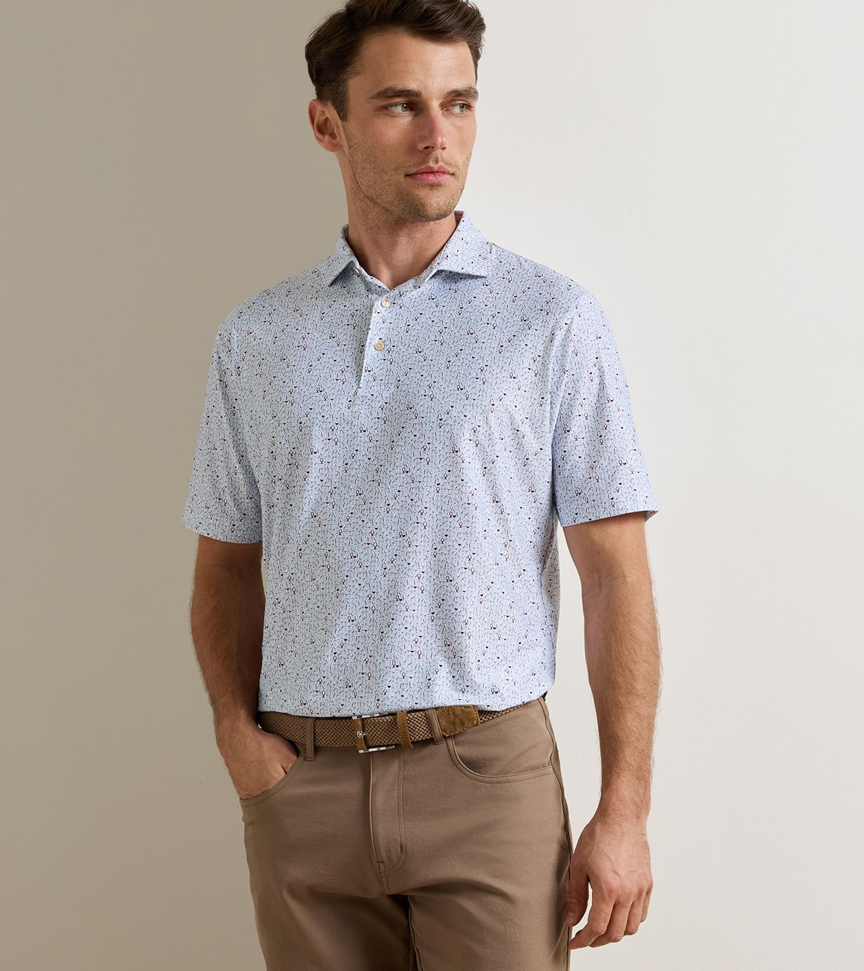 Glassware Performance Jersey Polo in White 2 Glassware Performance Jersey Polo in White