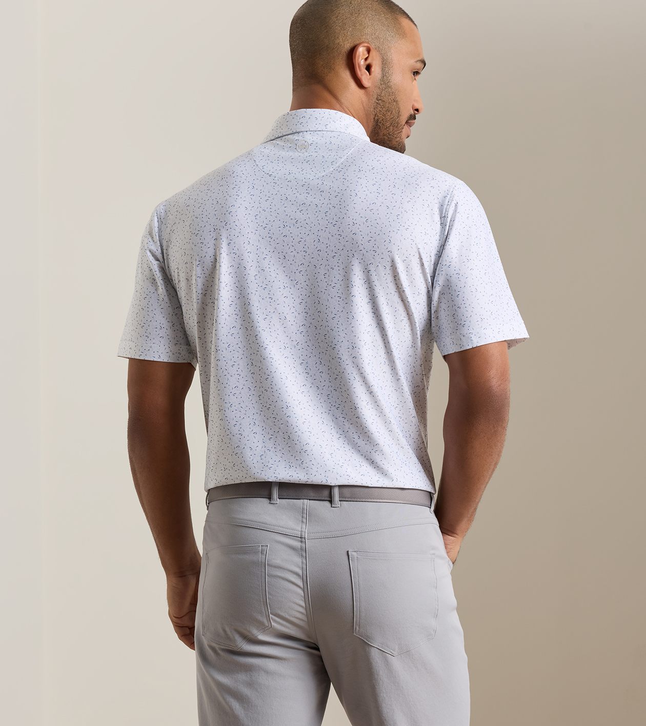 On The Line Performance Jersey Polo in White 3 On The Line Performance Jersey Polo in White