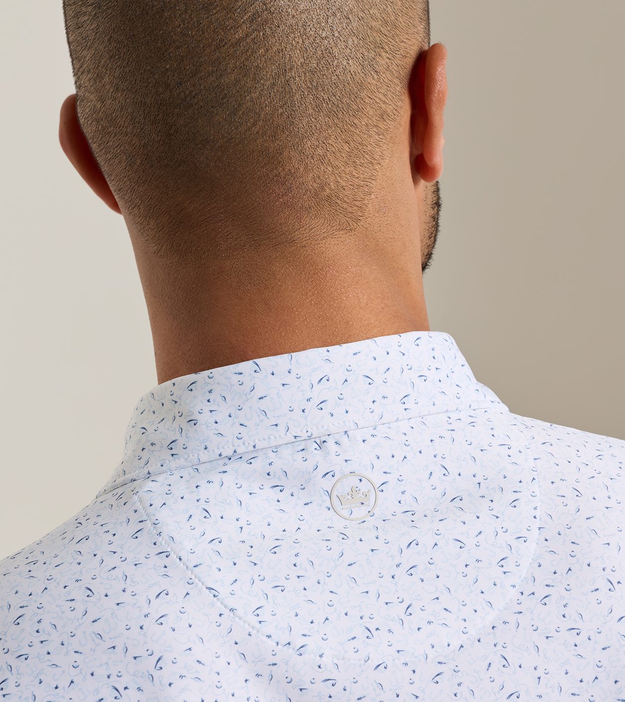 On The Line Performance Jersey Polo in White 4 On The Line Performance Jersey Polo in White