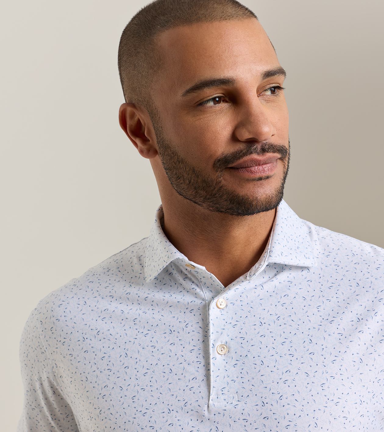 On The Line Performance Jersey Polo in White 5 On The Line Performance Jersey Polo in White