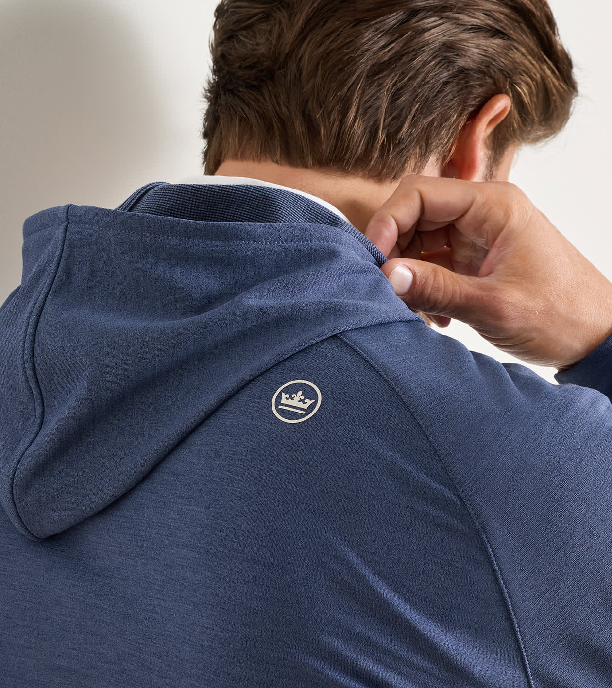 Pine Quarter-Zip Performance Hoodie in Navy 4 Pine Quarter-Zip Performance Hoodie in Navy