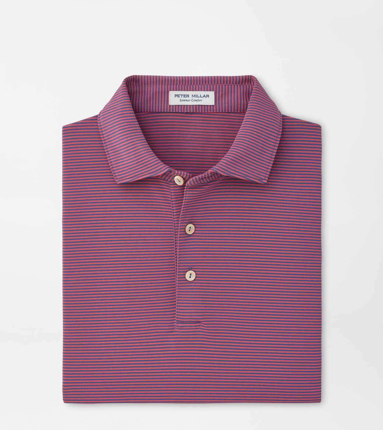 Candor Performance Mesh Polo in BAIL BLUE / RED CORAL 1 Candor Performance Mesh Polo in BAIL BLUE / RED CORAL