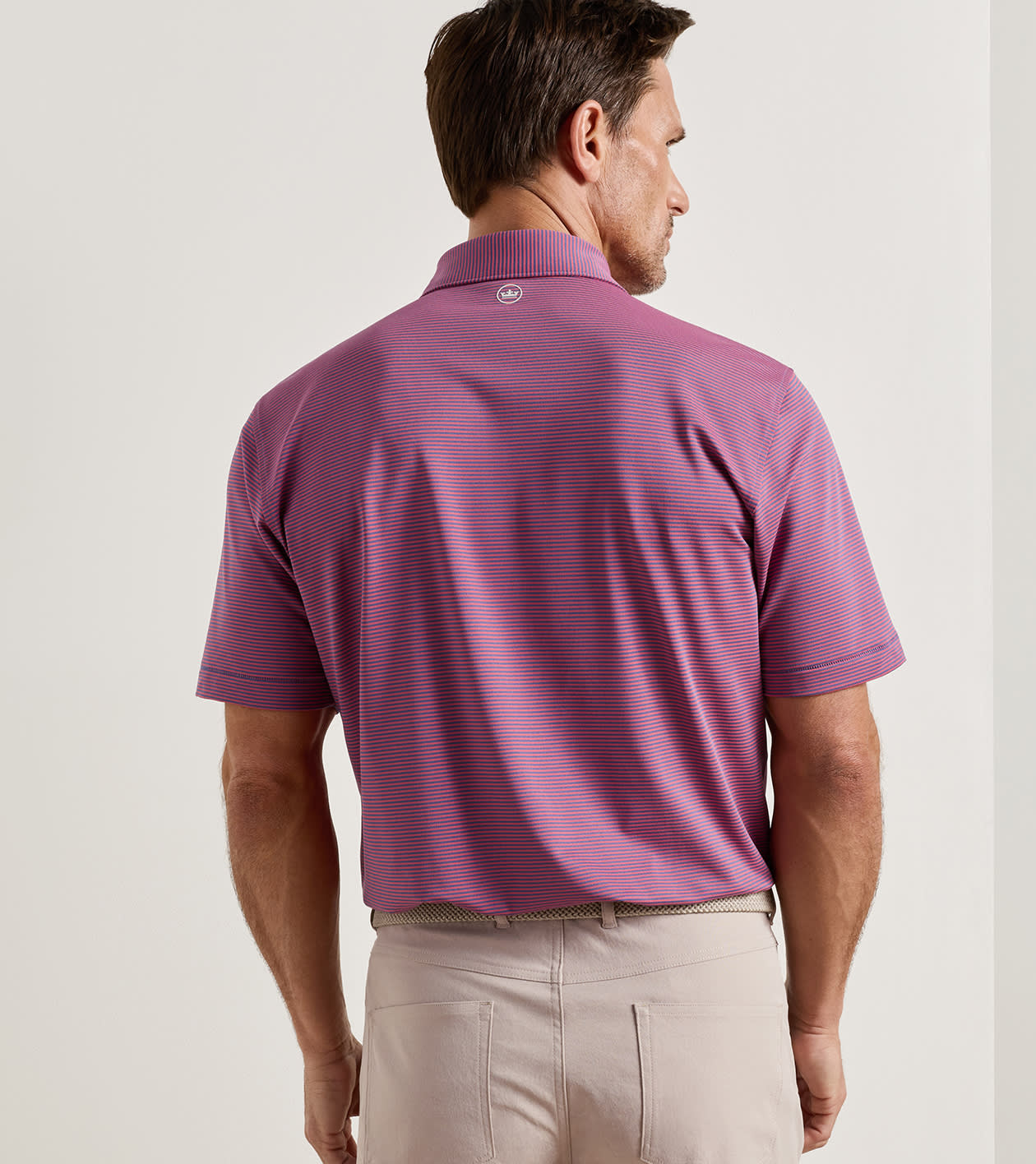 Candor Performance Mesh Polo in BAIL BLUE / RED CORAL 3 Candor Performance Mesh Polo in BAIL BLUE / RED CORAL