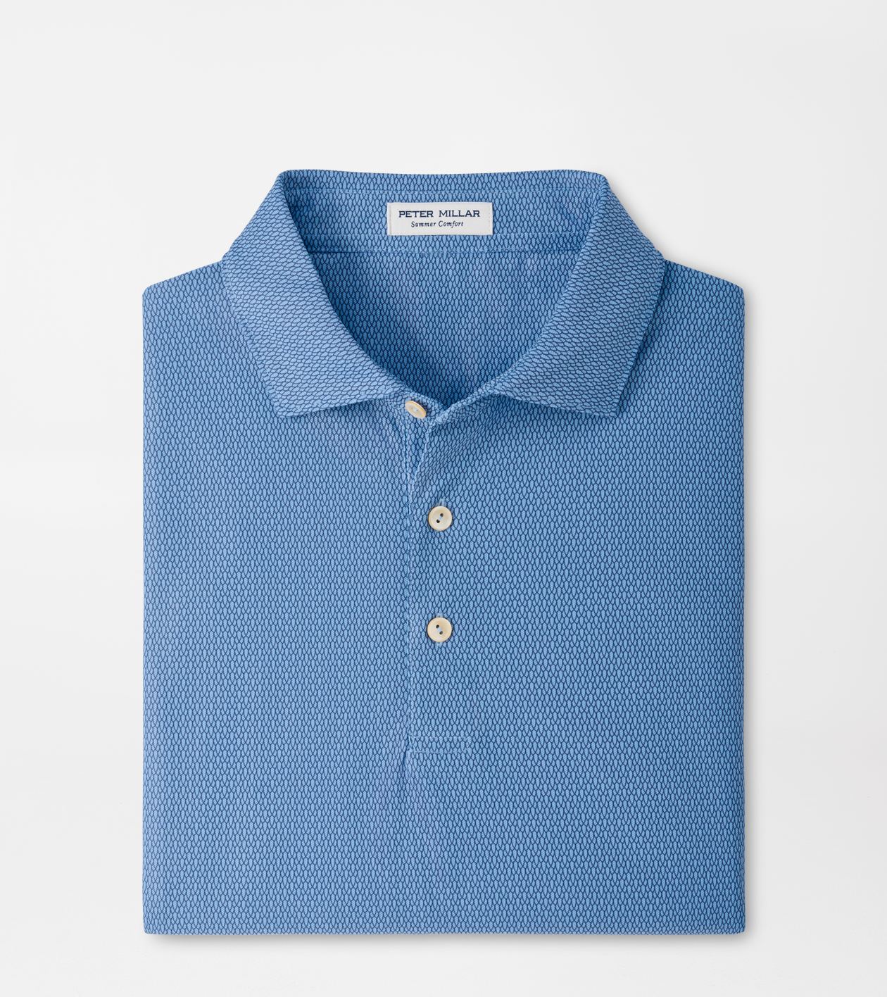 Currituck Performance Mesh Polo in Cottage Blue 1 Currituck Performance Mesh Polo in Cottage Blue
