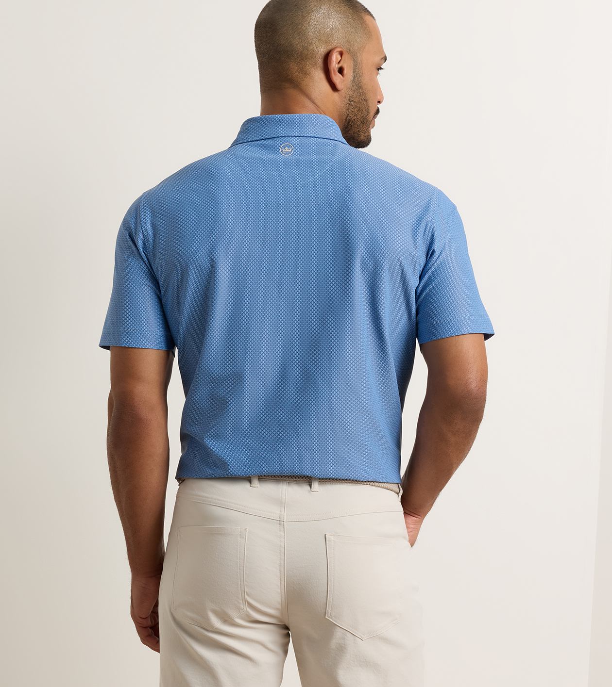 Currituck Performance Mesh Polo in Cottage Blue 3 Currituck Performance Mesh Polo in Cottage Blue