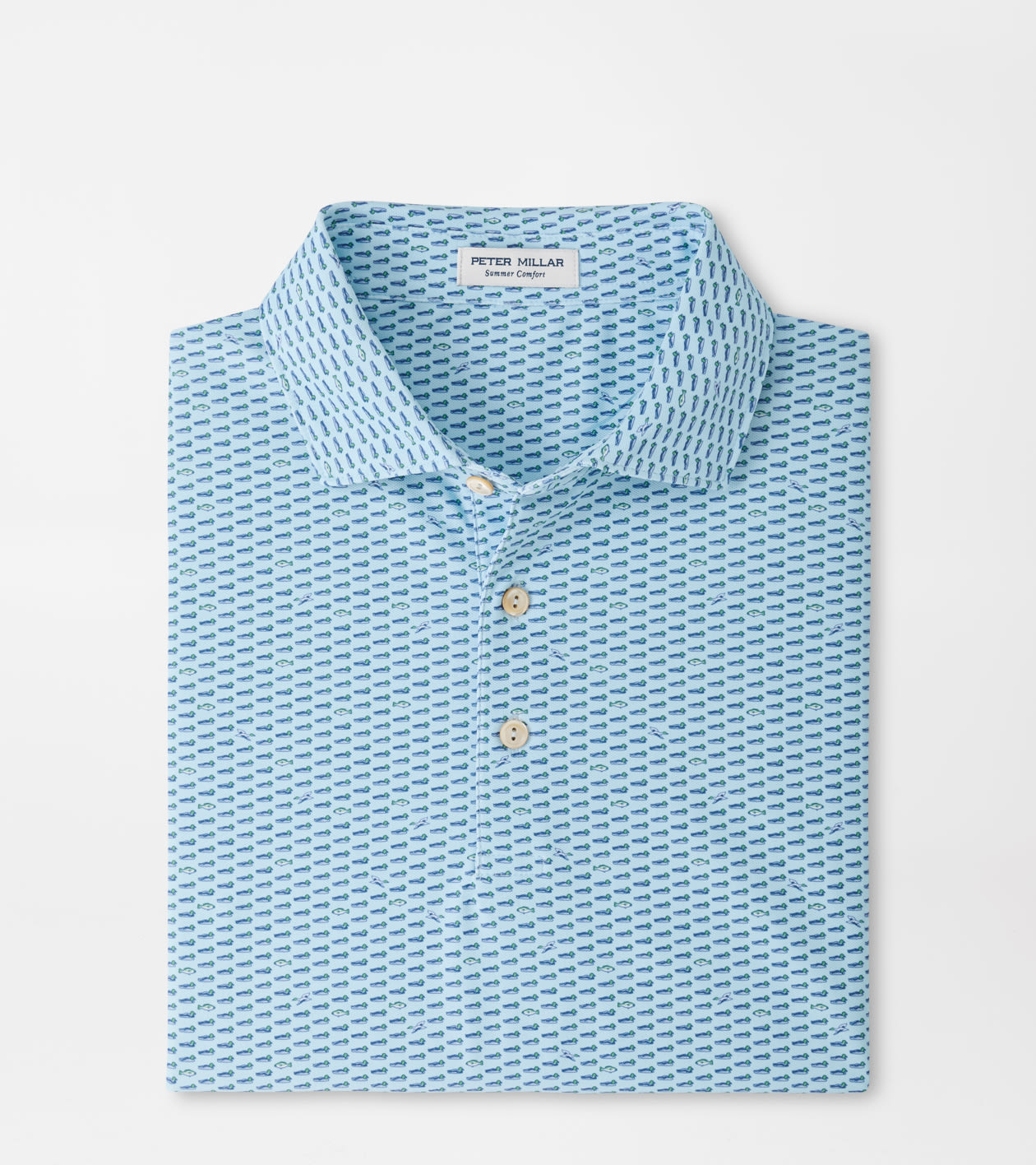 Duck Season Performance Mesh Polo in PALE BLUE 1 Duck Season Performance Mesh Polo in PALE BLUE