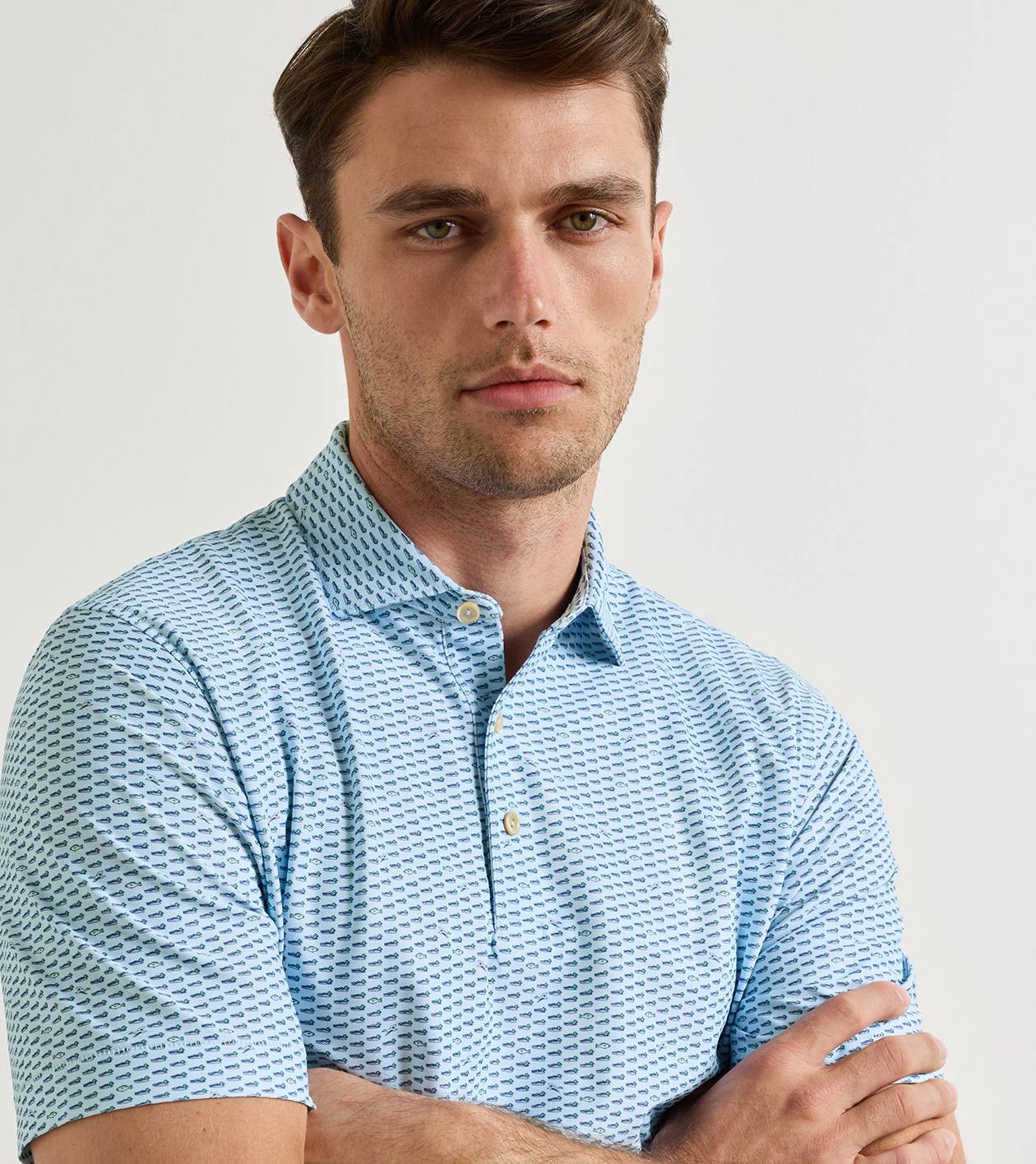 Duck Season Performance Mesh Polo in PALE BLUE 5 Duck Season Performance Mesh Polo in PALE BLUE