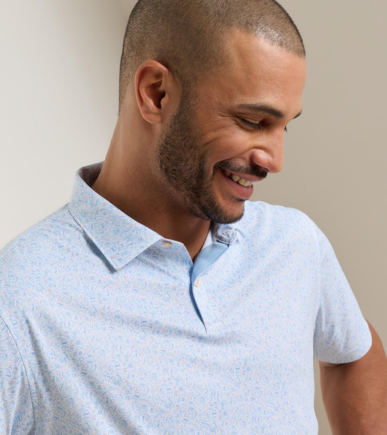 Featherweight Water Hazard Performance Polo in White 4 Featherweight Water Hazard Performance Polo in White