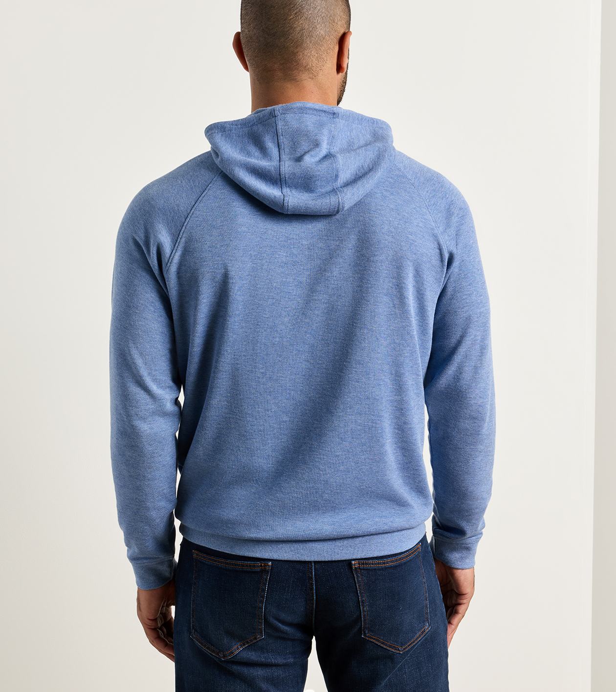 Crown Comfort Knit Hoodie in BLUE FREESIA 3 Crown Comfort Knit Hoodie in BLUE FREESIA