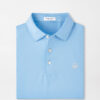 Crown Seal Logo Solid Performance Jersey Polo in Cottage Blue 11 Crown Seal Logo Solid Performance Jersey Polo in Cottage Blue