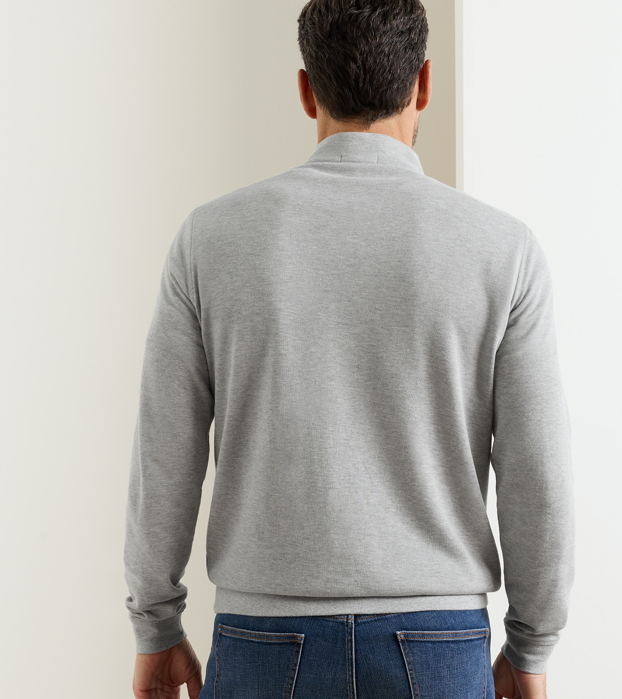 Crown Comfort Quarter-Zip Pullover in Light Grey 3 Crown Comfort Quarter-Zip Pullover in Light Grey
