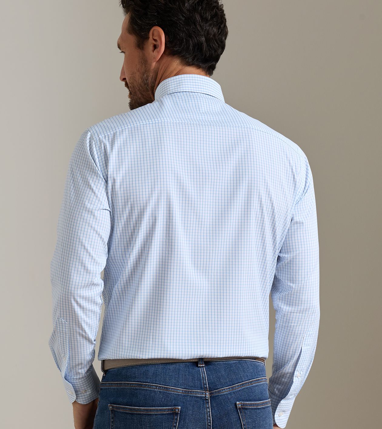 Hanford Performance Twill Sport Shirt in Cottage Blue