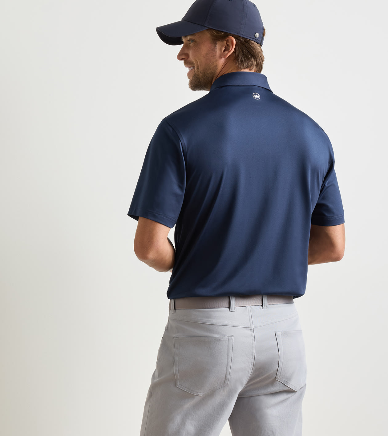 Solid Performance Jersey Polo in Navy 3 Solid Performance Jersey Polo in Navy