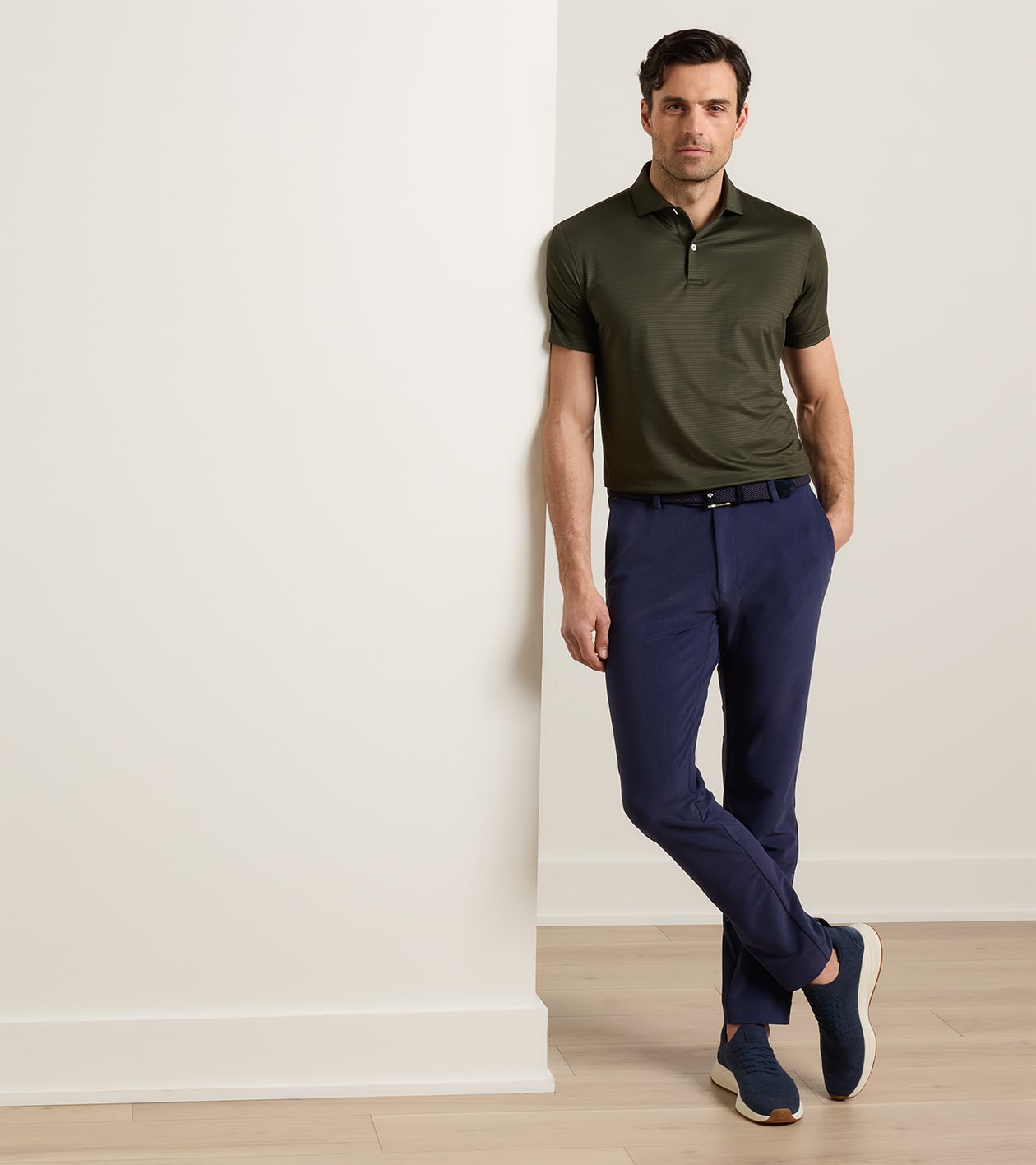 Bingham Corduroy Performance Trouser in Navy 2 Bingham Corduroy Performance Trouser in Navy