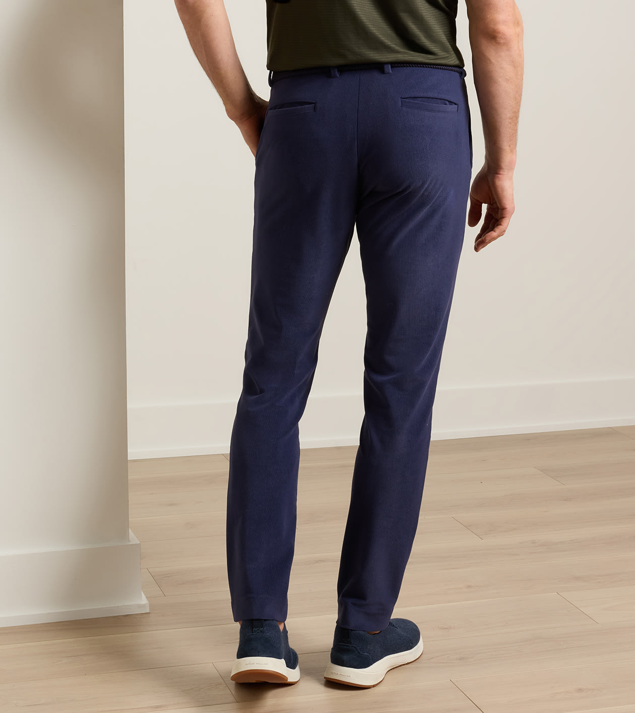Bingham Corduroy Performance Trouser in Navy 3 Bingham Corduroy Performance Trouser in Navy