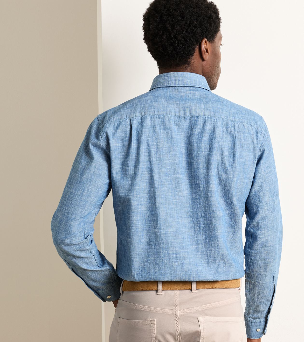 Japanese Selvedge Sport Shirt in Light Chambray 3 Japanese Selvedge Sport Shirt in Light Chambray