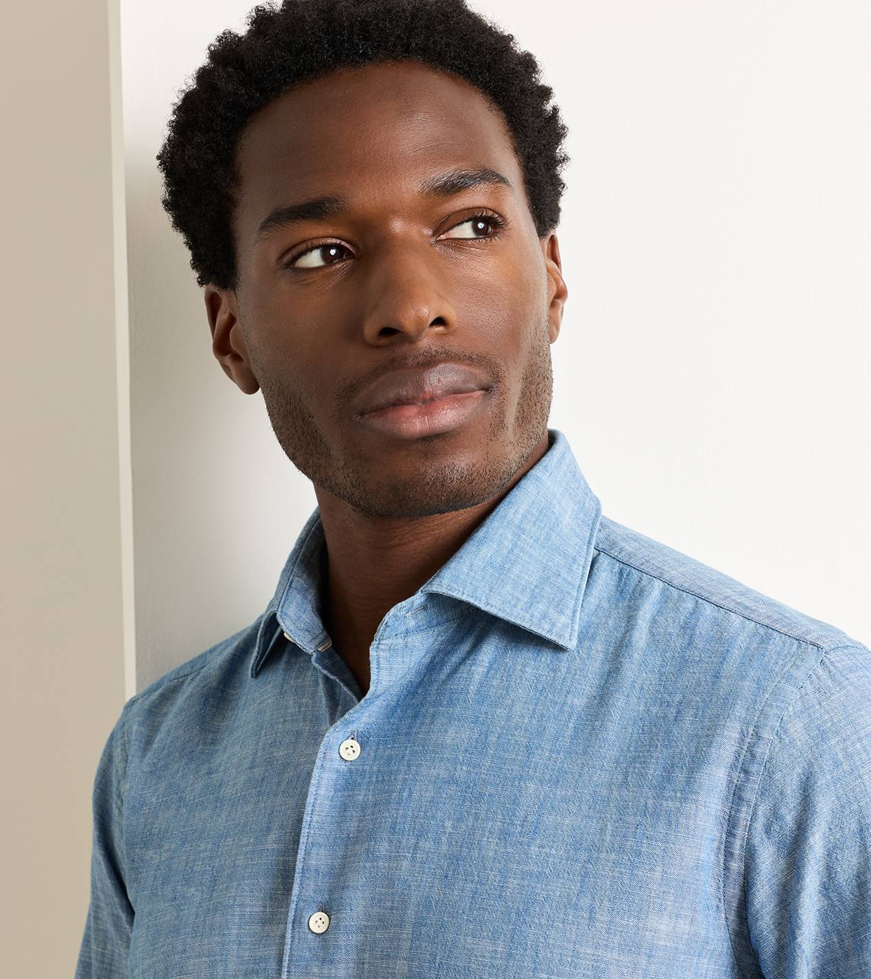 Japanese Selvedge Sport Shirt in Light Chambray 4 Japanese Selvedge Sport Shirt in Light Chambray