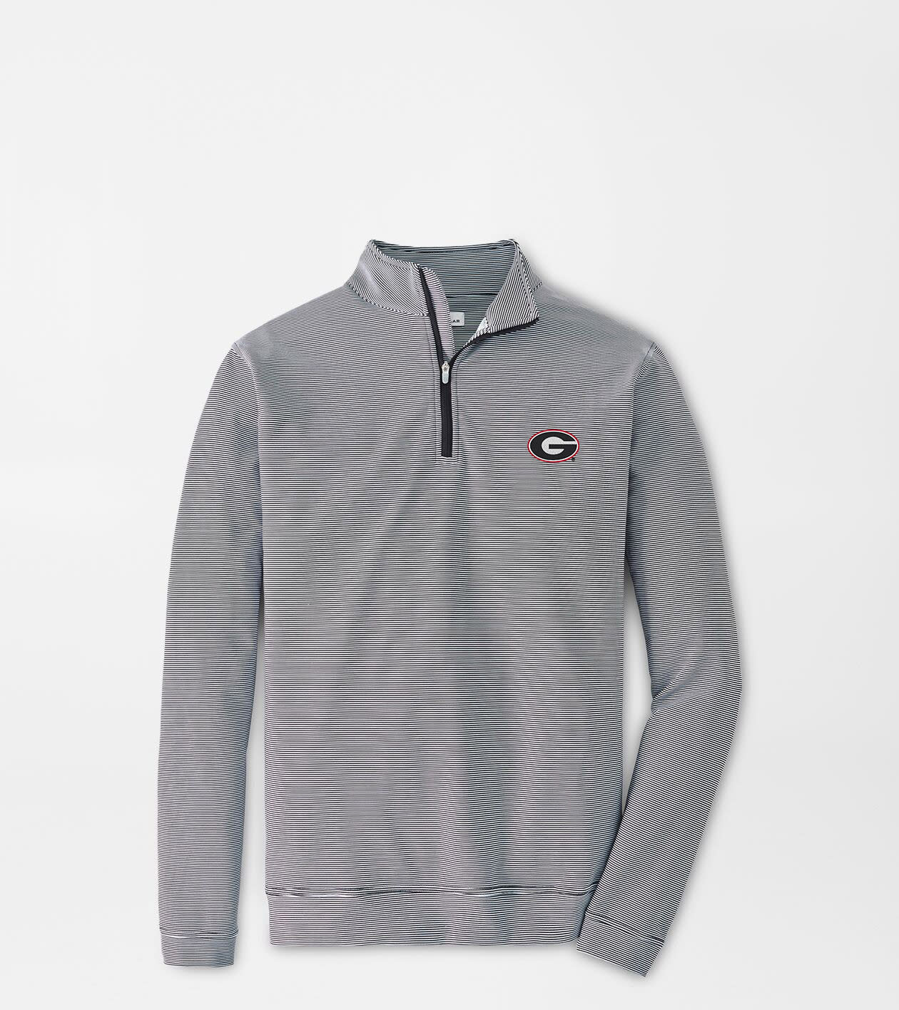 Georgia G Perth Sugar Stripe Performance Quarter-Zip in Black/White 1 Georgia G Perth Sugar Stripe Performance Quarter-Zip in Black/White