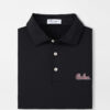 South Carolina Script Solid Performance Jersey Polo (Sean Self Collar) in Black