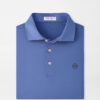 Crown Seal Logo Solid Performance Jersey Polo in BALI BLUE