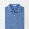 Crown Seal Logo Jubilee Performance Jersey Polo in BALI BLUE / ESTATE BLUE