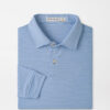 Featherweight Market Stripe Long-Sleeve Performance Polo in HYPER BLUE 10 Featherweight Market Stripe Long-Sleeve Performance Polo in HYPER BLUE