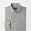 Micro Poplin Houndstooth Sport Shirt in SILVER STRAND 8 Micro Poplin Houndstooth Sport Shirt in SILVER STRAND