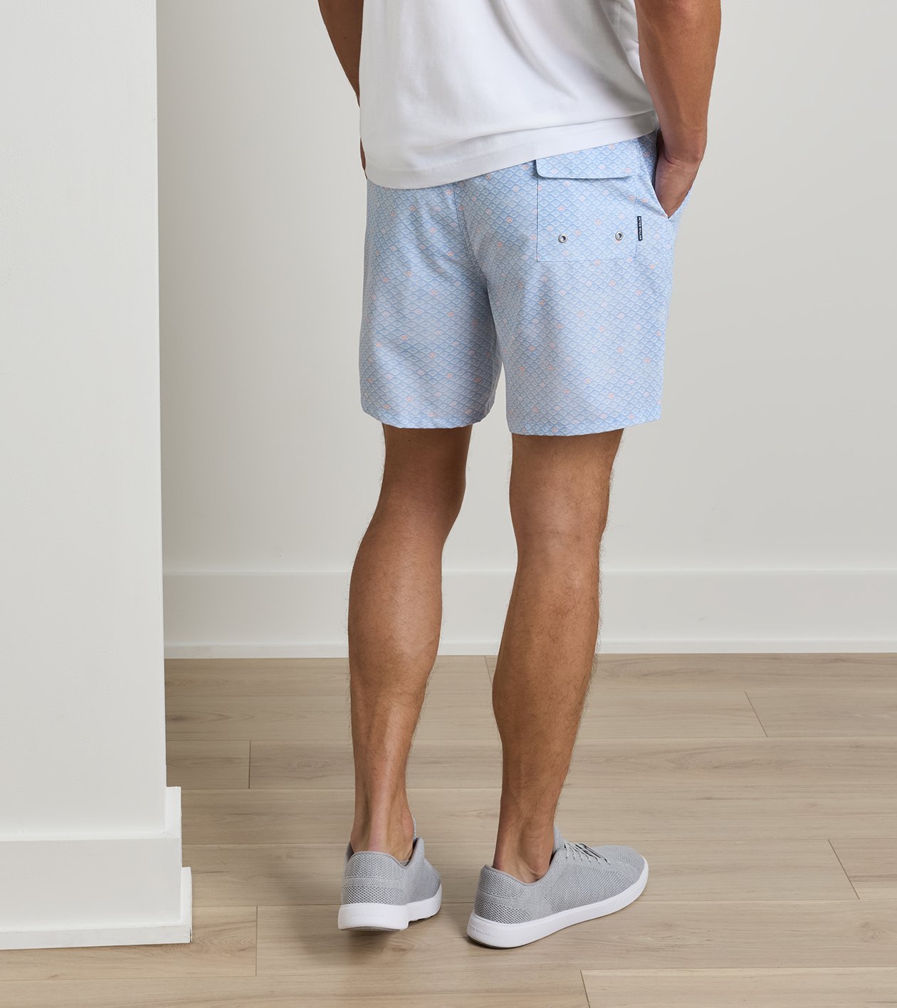 Shoreline Rays Swim Trunk in Cottage Blue 3 Shoreline Rays Swim Trunk in Cottage Blue