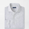 Astino Lino Stripe Sport Shirt in British Grey 8 Astino Lino Stripe Sport Shirt in British Grey