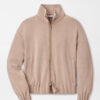 Flora Knit Melange Full-Zip Layer in CAMEL
