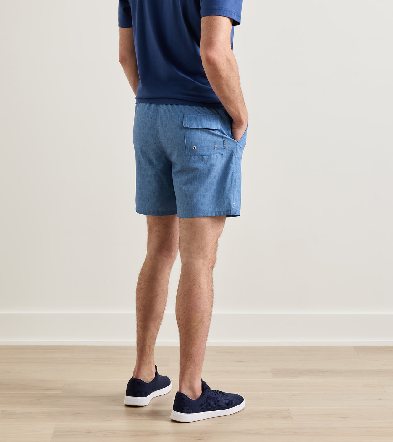 Island Palms Swim Trunk in BLUE PEARL 3 Island Palms Swim Trunk in BLUE PEARL