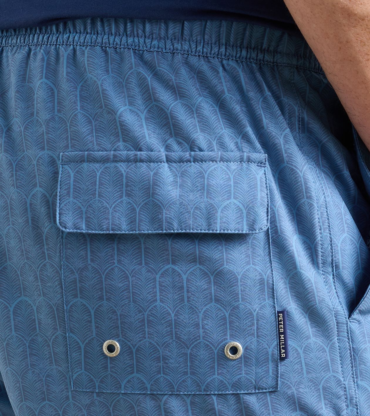 Island Palms Swim Trunk in BLUE PEARL 4 Island Palms Swim Trunk in BLUE PEARL