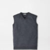 Autumn Crest V-Neck Vest in Charcoal