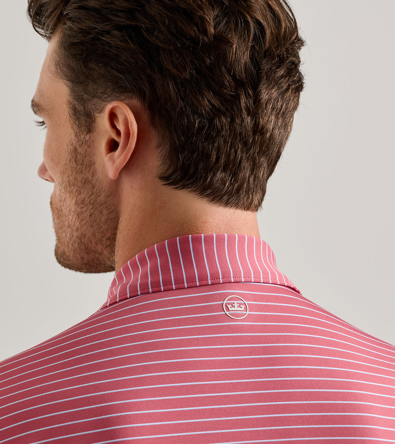 Oaks Performance Jersey Polo in RED CORAL 4 Oaks Performance Jersey Polo in RED CORAL